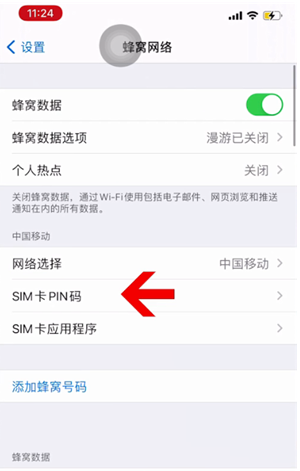 香坊苹果14维修网分享如何给iPhone14的SIM卡设置密码 