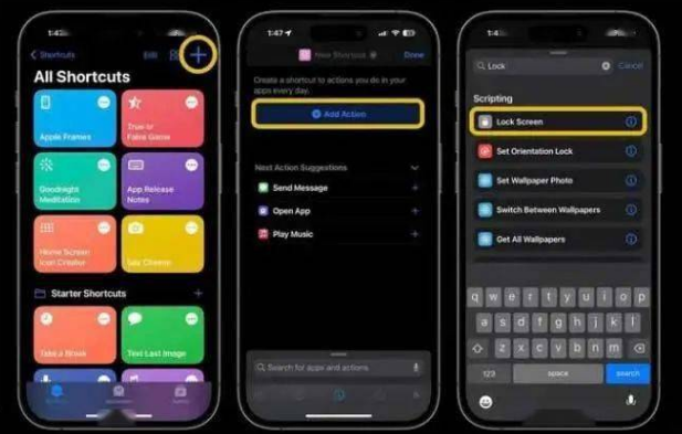 香坊苹果14锁屏维修店分享iPhone14升级iOS16.4后如何创建锁屏快捷方式 